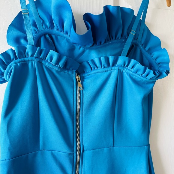 Bebe bodycon dress with ruffles 💙 - Picture 4 of 13